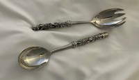 FLANNEL FLOWER SALAD SERVERS 